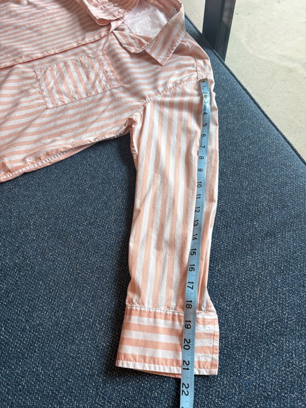 AYR:  The Deep End Shirt, Size M, Cherry Blossom Stripe - Picture 7 of 8